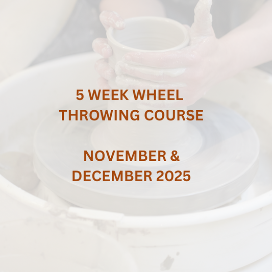 Sunday nov/ dec  5 Weeks Wheel Throwing Beginner Course