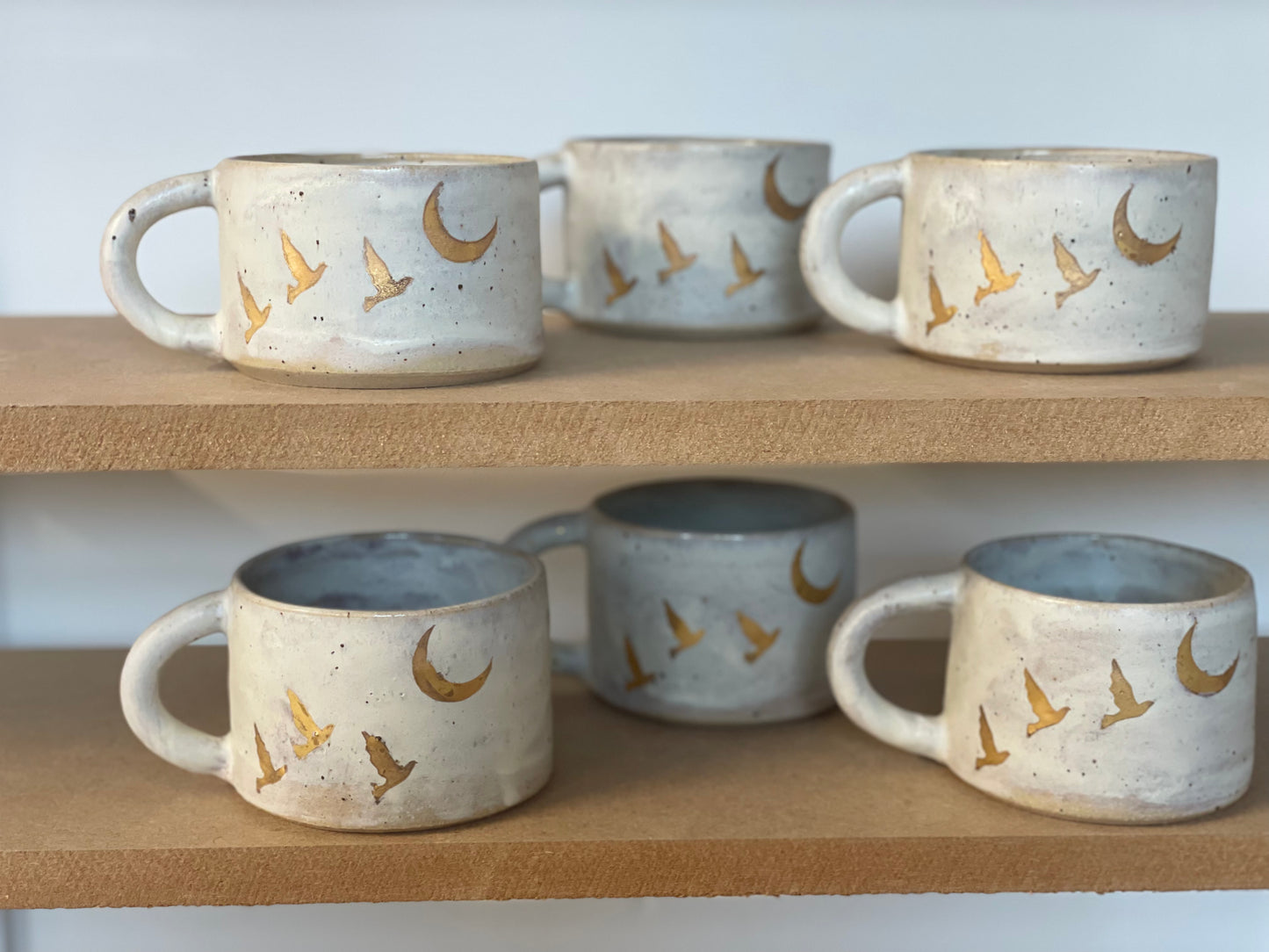 Ceramic 24k Gold Birds mug