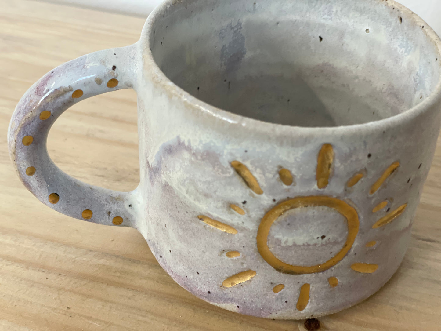 Ceramic 24k Gold Sun mug