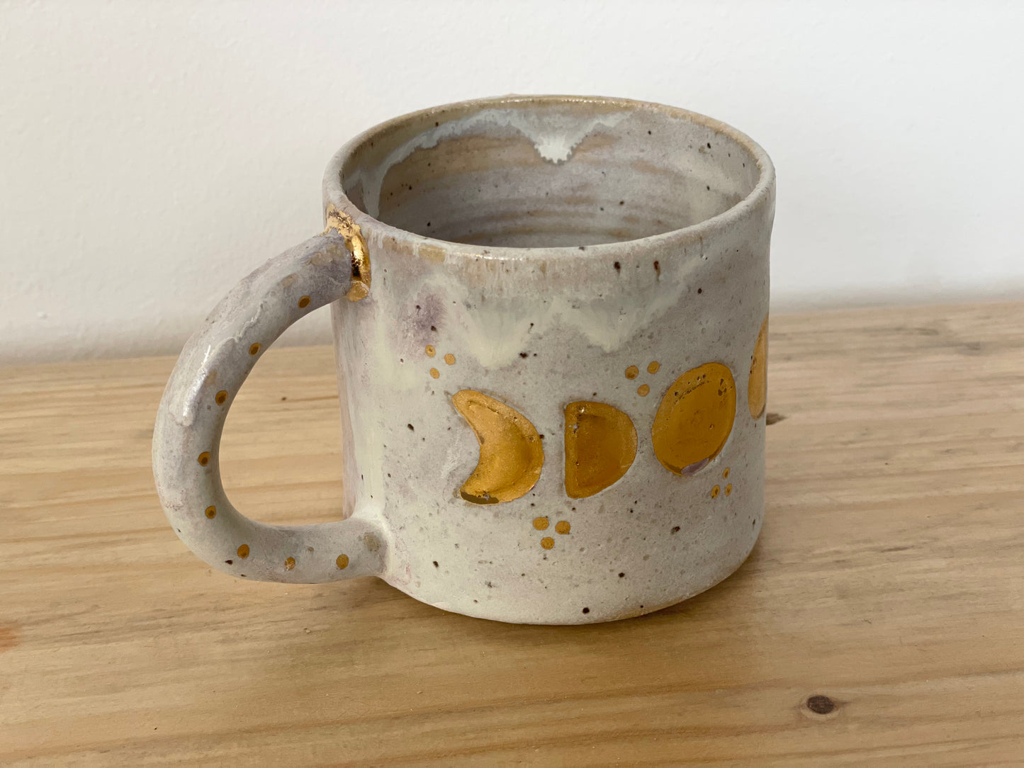 Ceramic 24k Gold moon phases mug