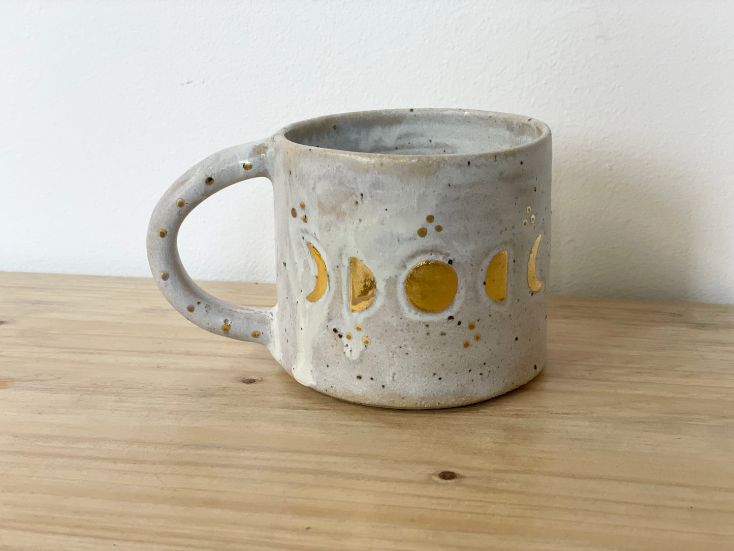 Ceramic 24k Gold moon phases mug