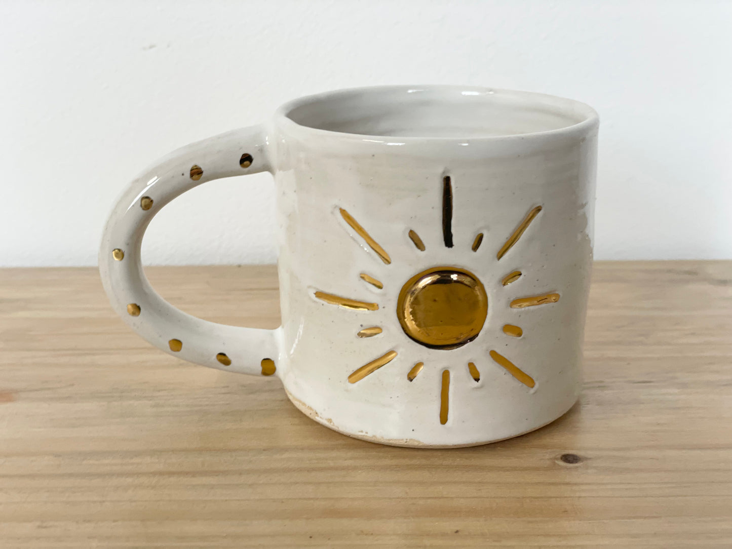 Ceramic 24k Gold Sun mug