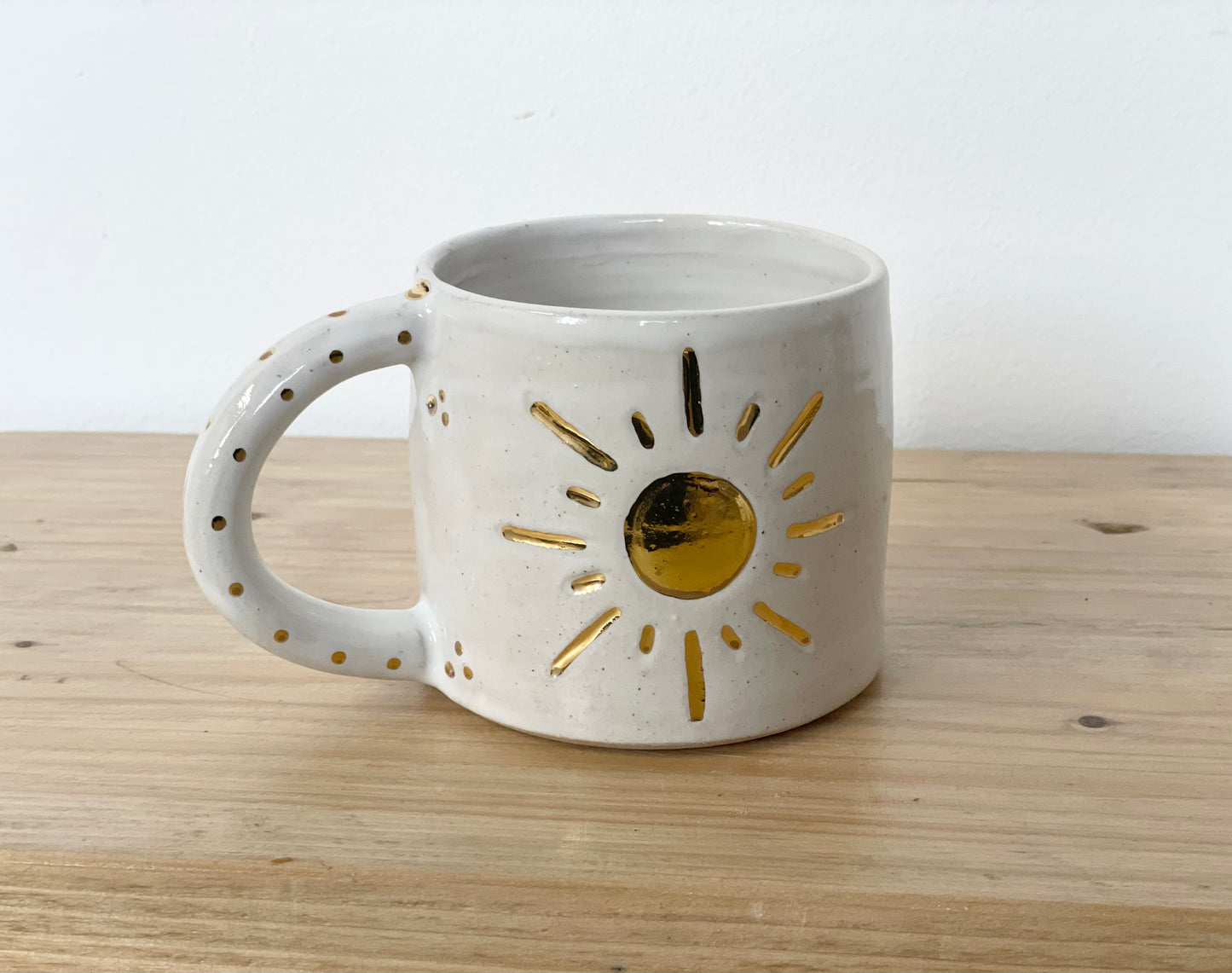 Ceramic 24k Gold Sun mug