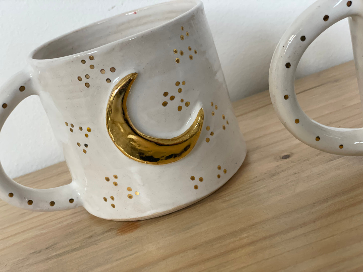 Ceramic 24k Crescent moon mug