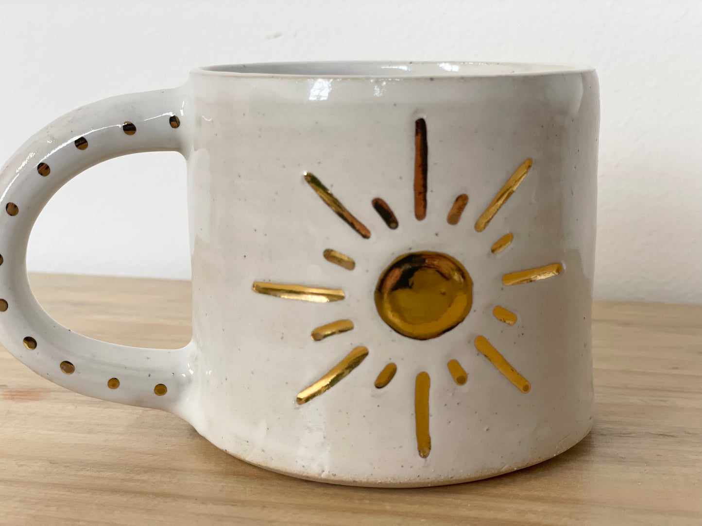 Ceramic 24k Gold Sun mug