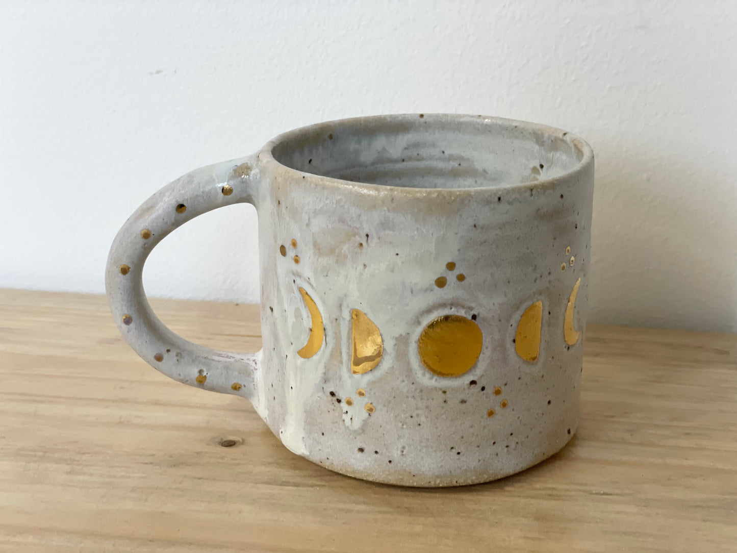 Ceramic 24k Gold moon phases mug