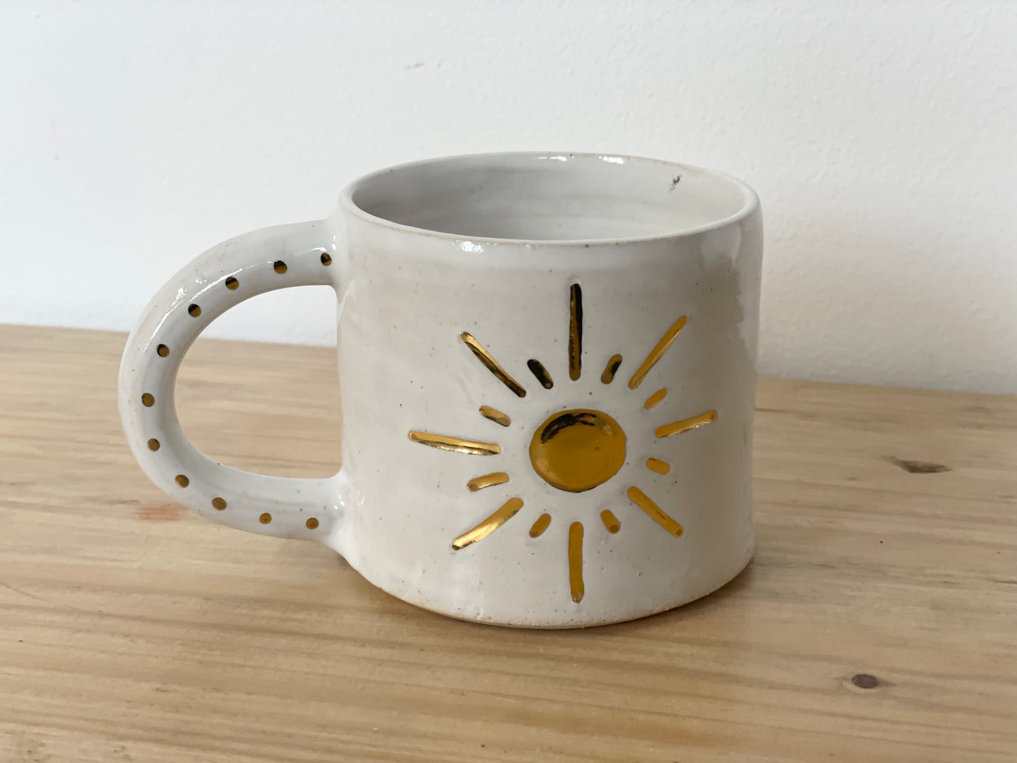 Ceramic 24k Gold Sun mug