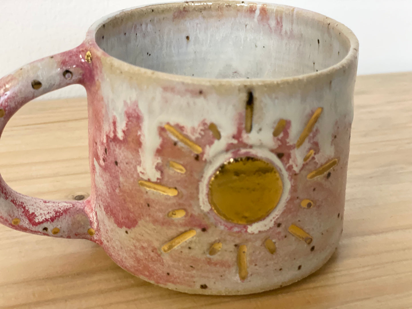 Ceramic 24k Gold Sun mug