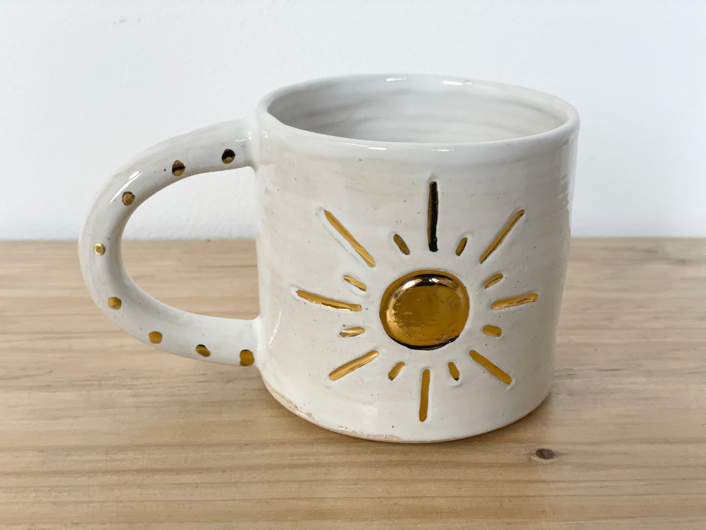 Ceramic 24k Gold Sun mug