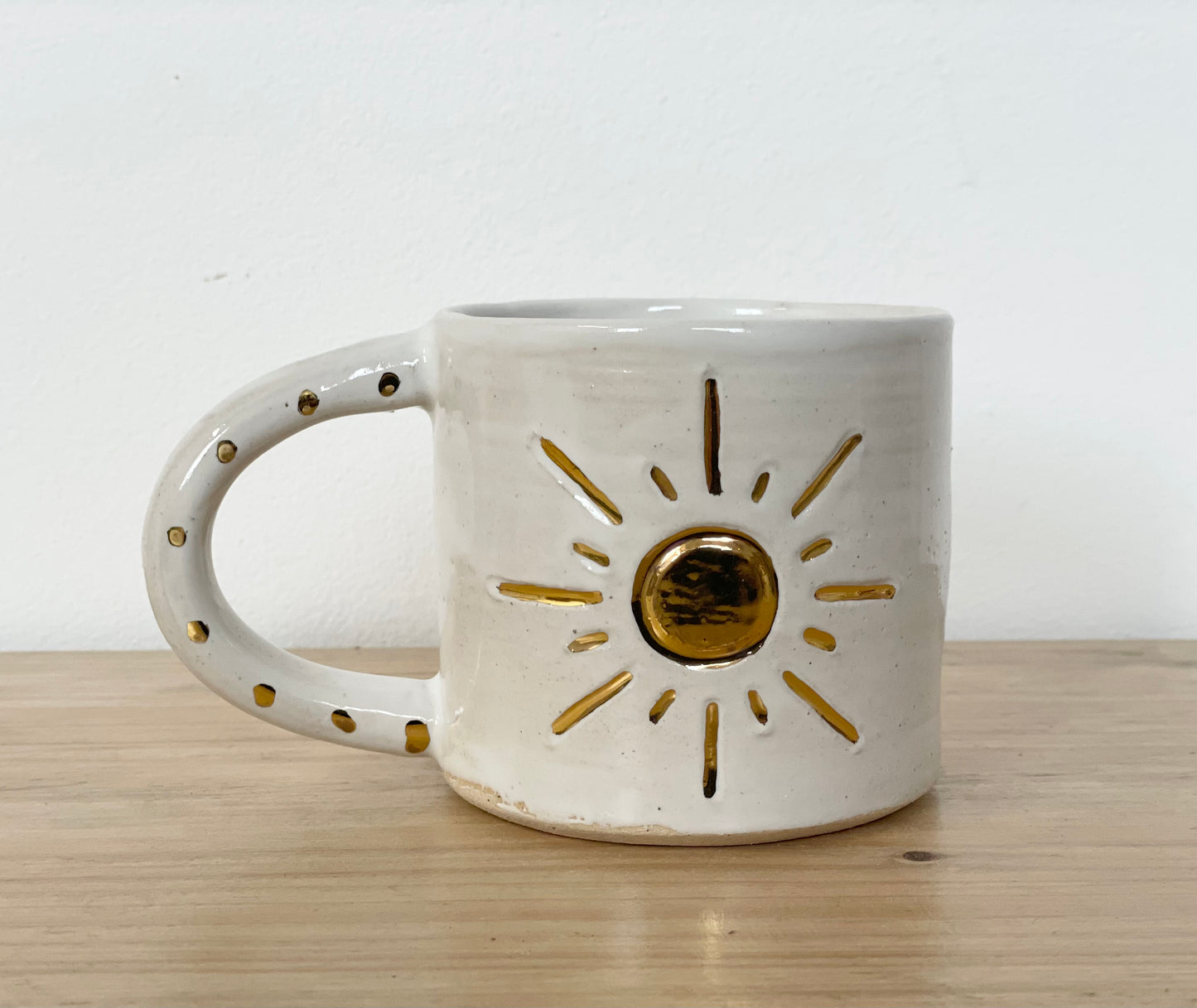 Ceramic 24k Gold Sun mug