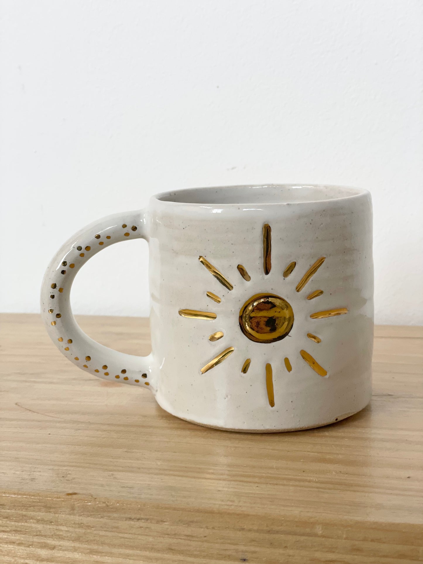 Ceramic 24k Gold Sun mug