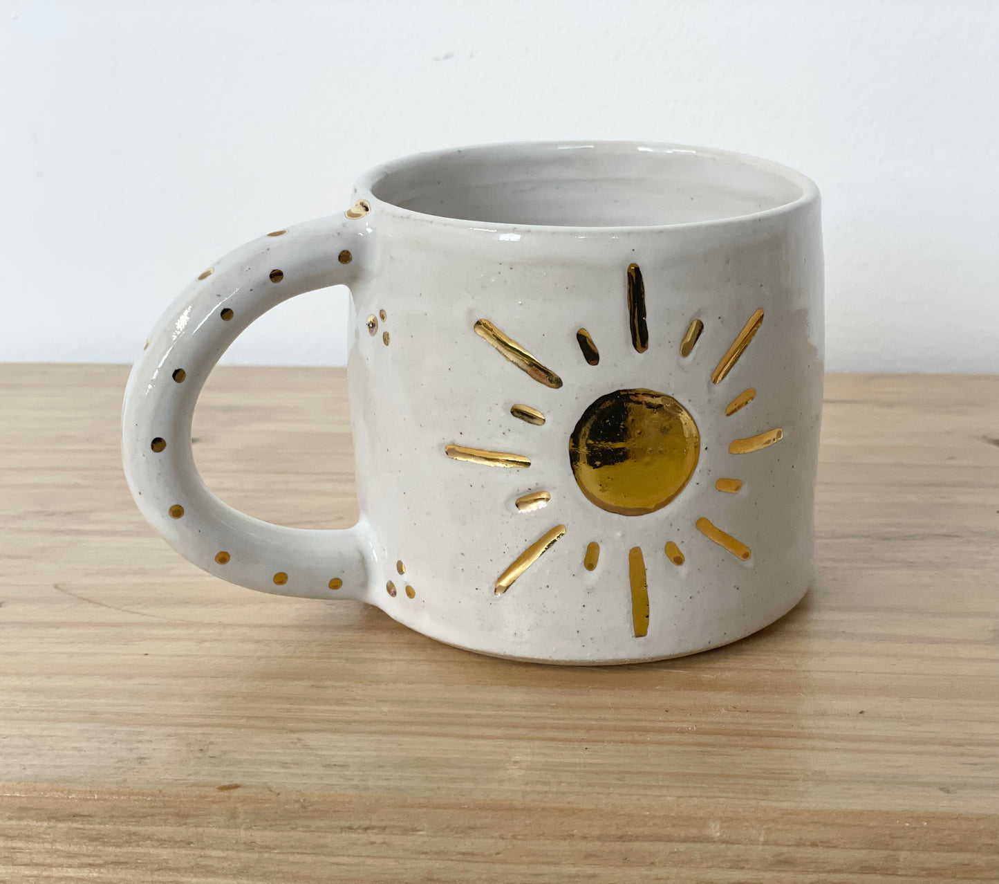 Ceramic 24k Gold Sun mug