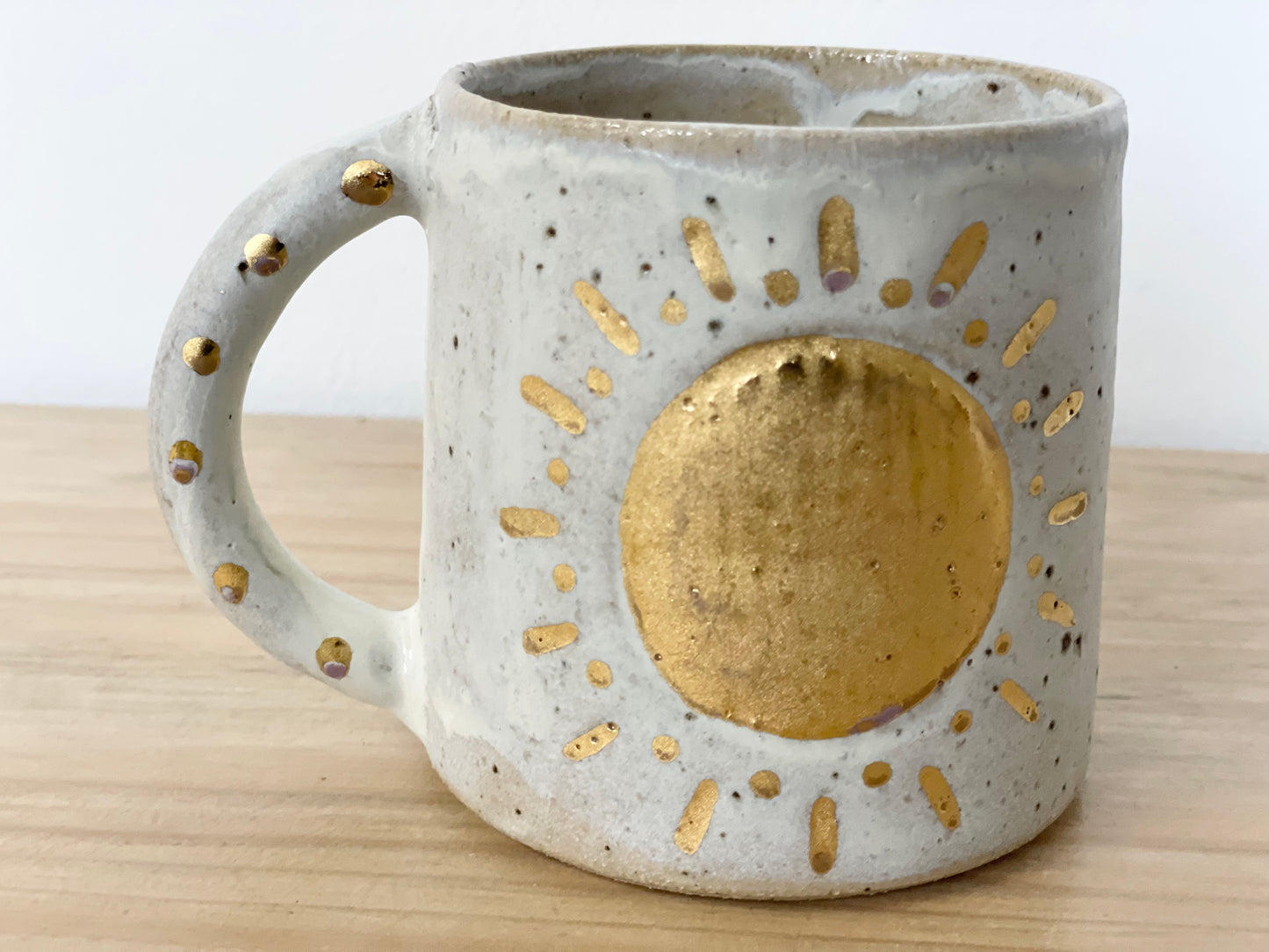 Ceramic 24k Gold Sun mug