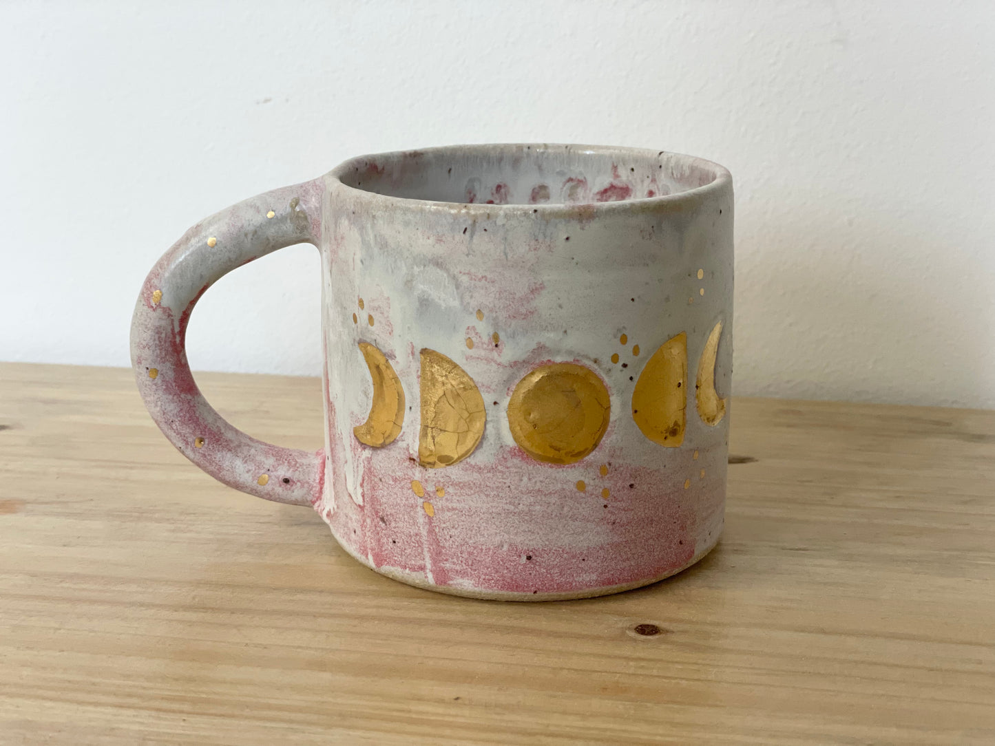 Ceramic 24k Gold moon phases mug