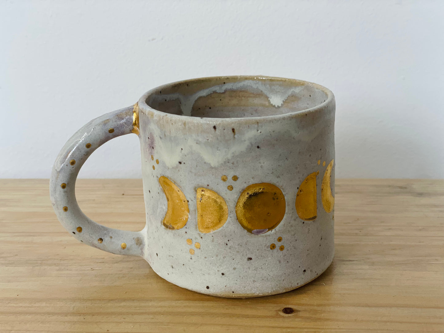 Ceramic 24k Gold moon phases mug