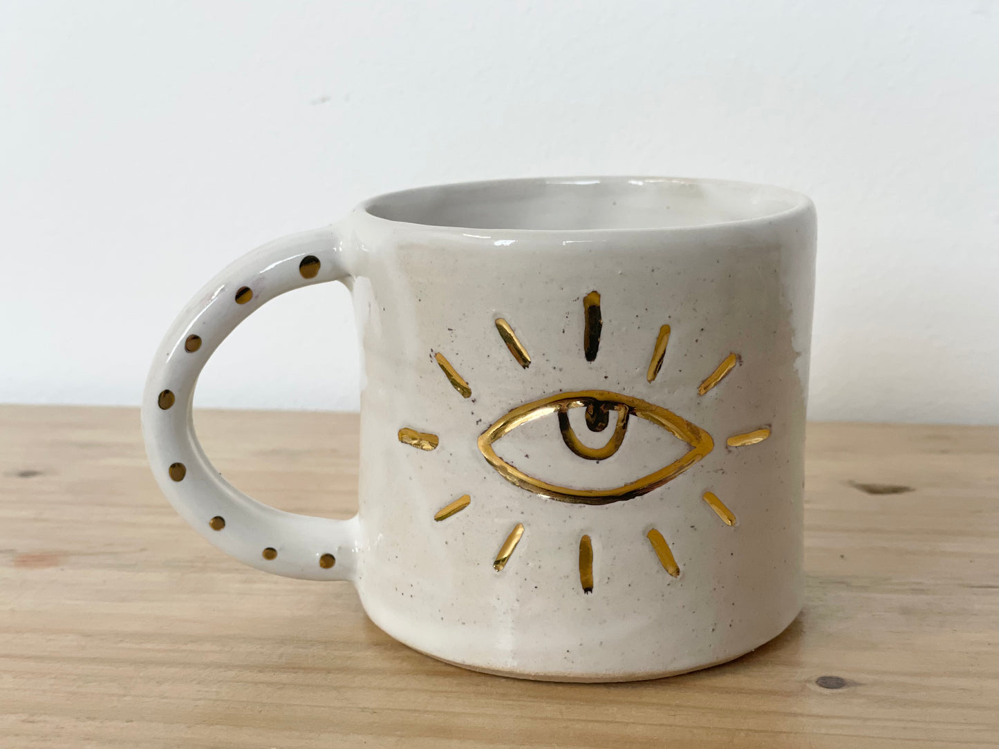 Ceramic 24k Gold eye mug