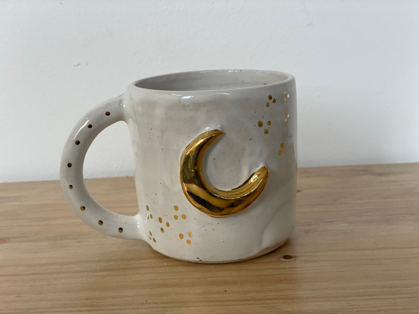 Ceramic 24k Crescent moon mug