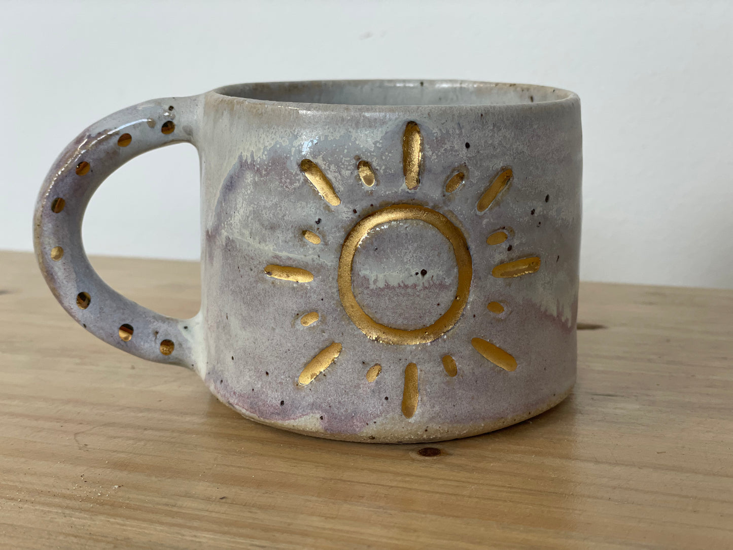 Ceramic 24k Gold Sun mug