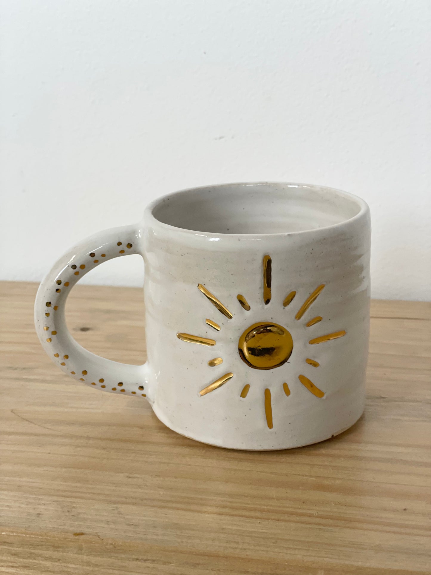 Ceramic 24k Gold Sun mug