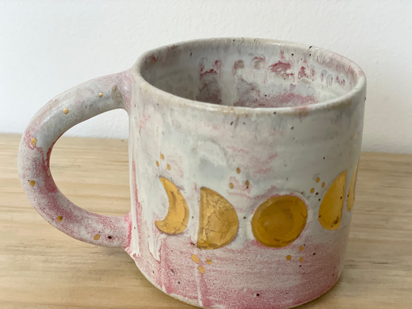 Ceramic 24k Gold moon phases mug