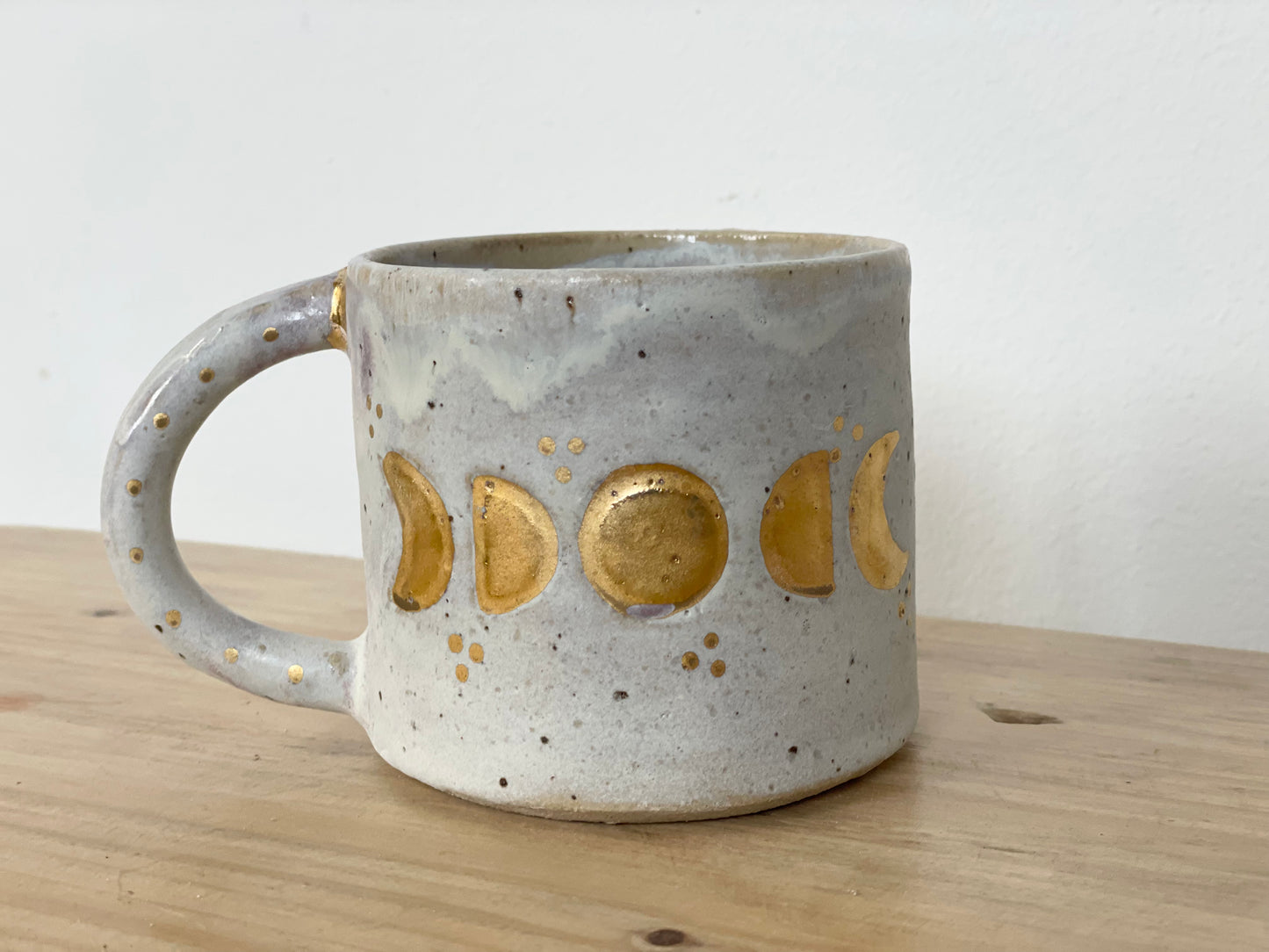 Ceramic 24k Gold moon phases mug