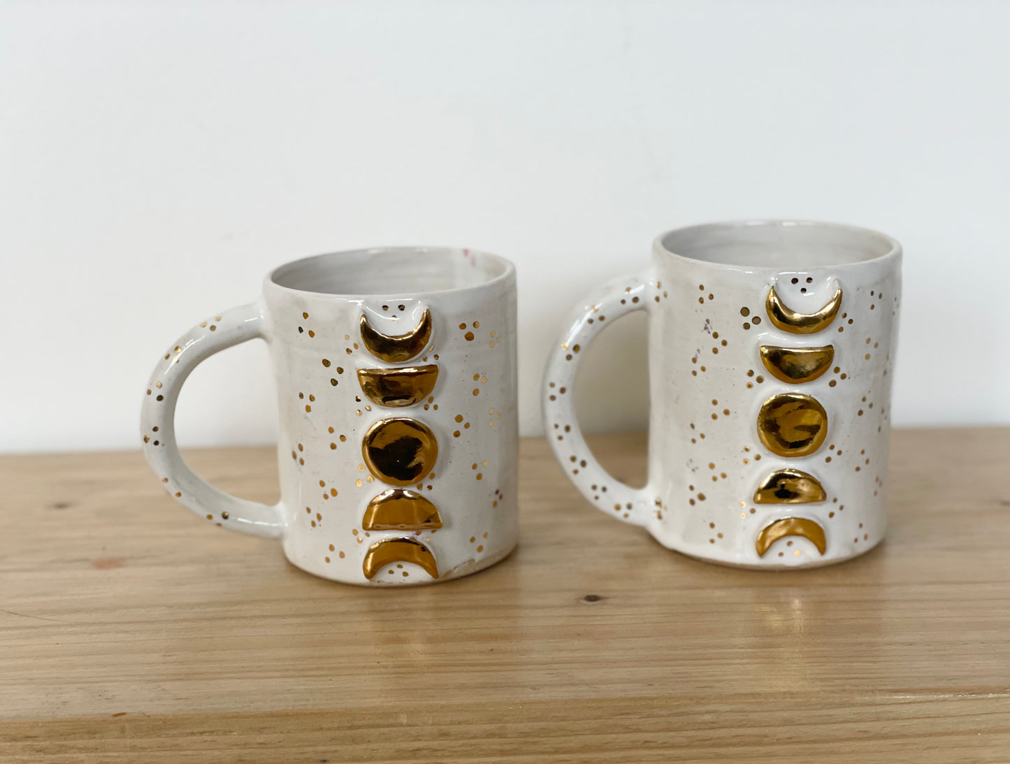 Ceramic 24k Gold moon phases mug