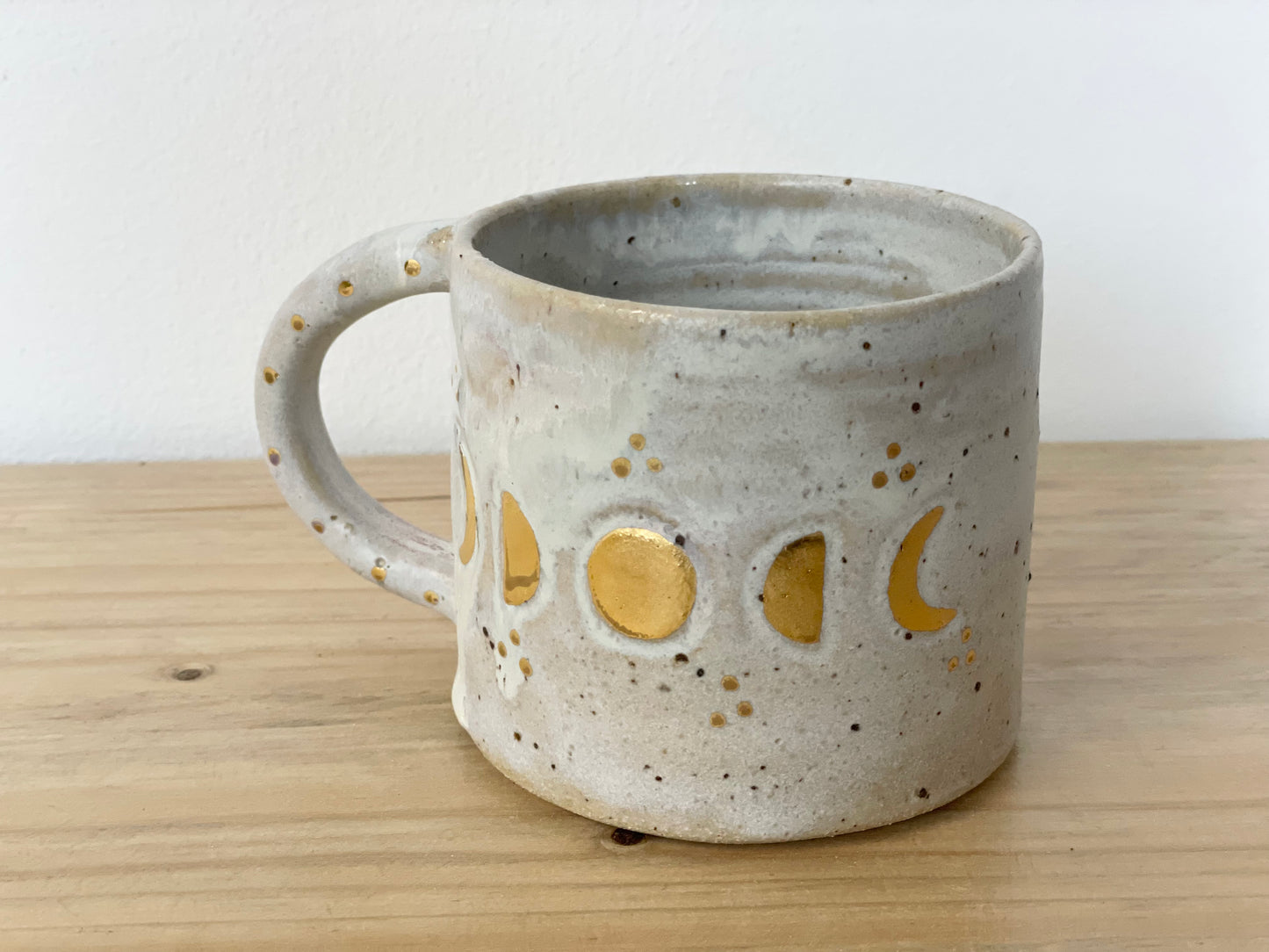 Ceramic 24k Gold moon phases mug