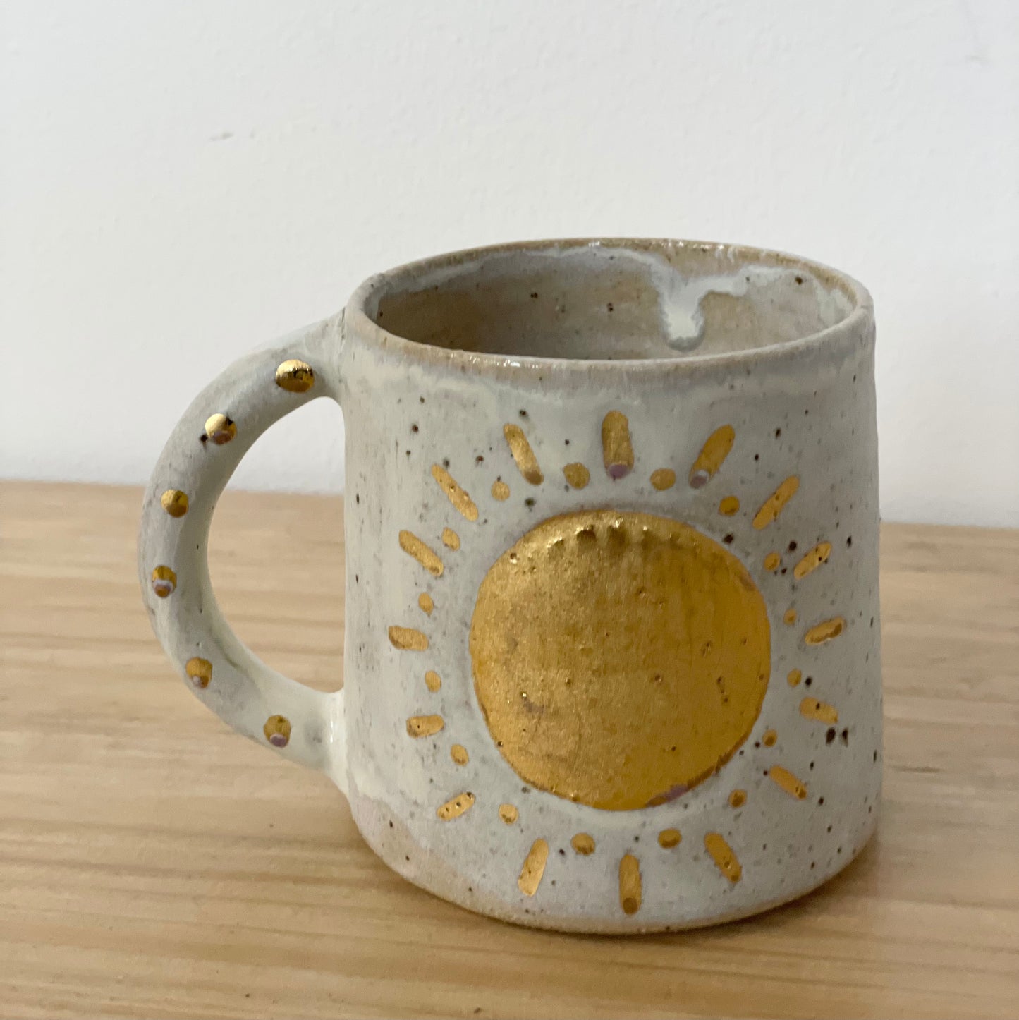 Ceramic 24k Gold Sun mug