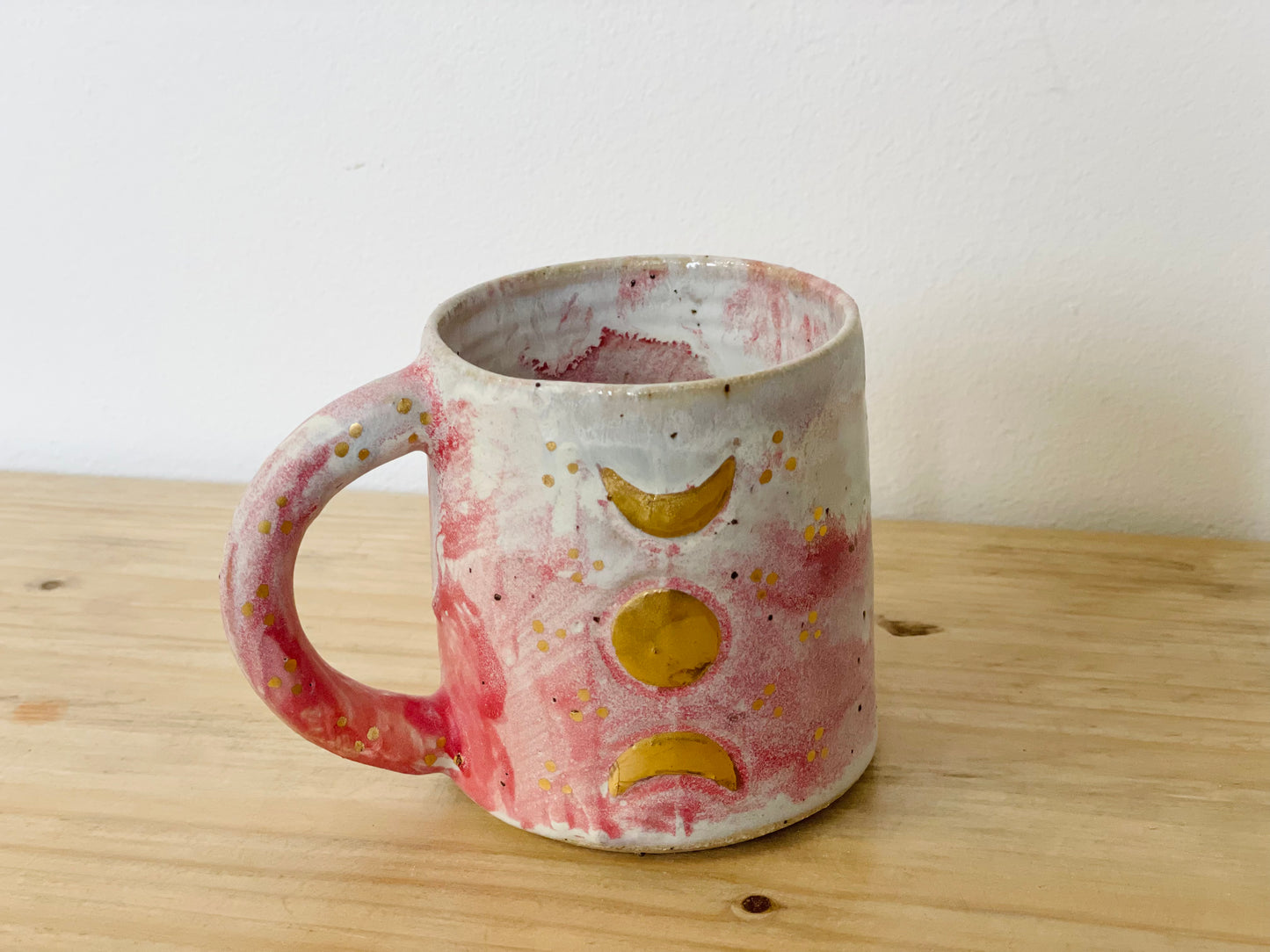 Ceramic 24k Gold moon phases mug