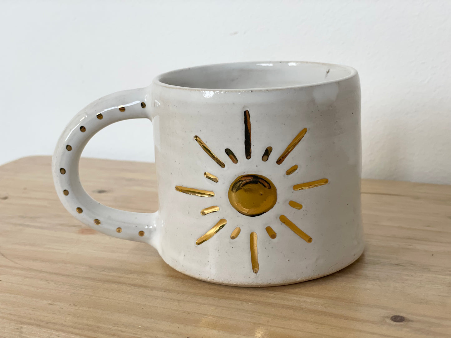 Ceramic 24k Gold Sun mug