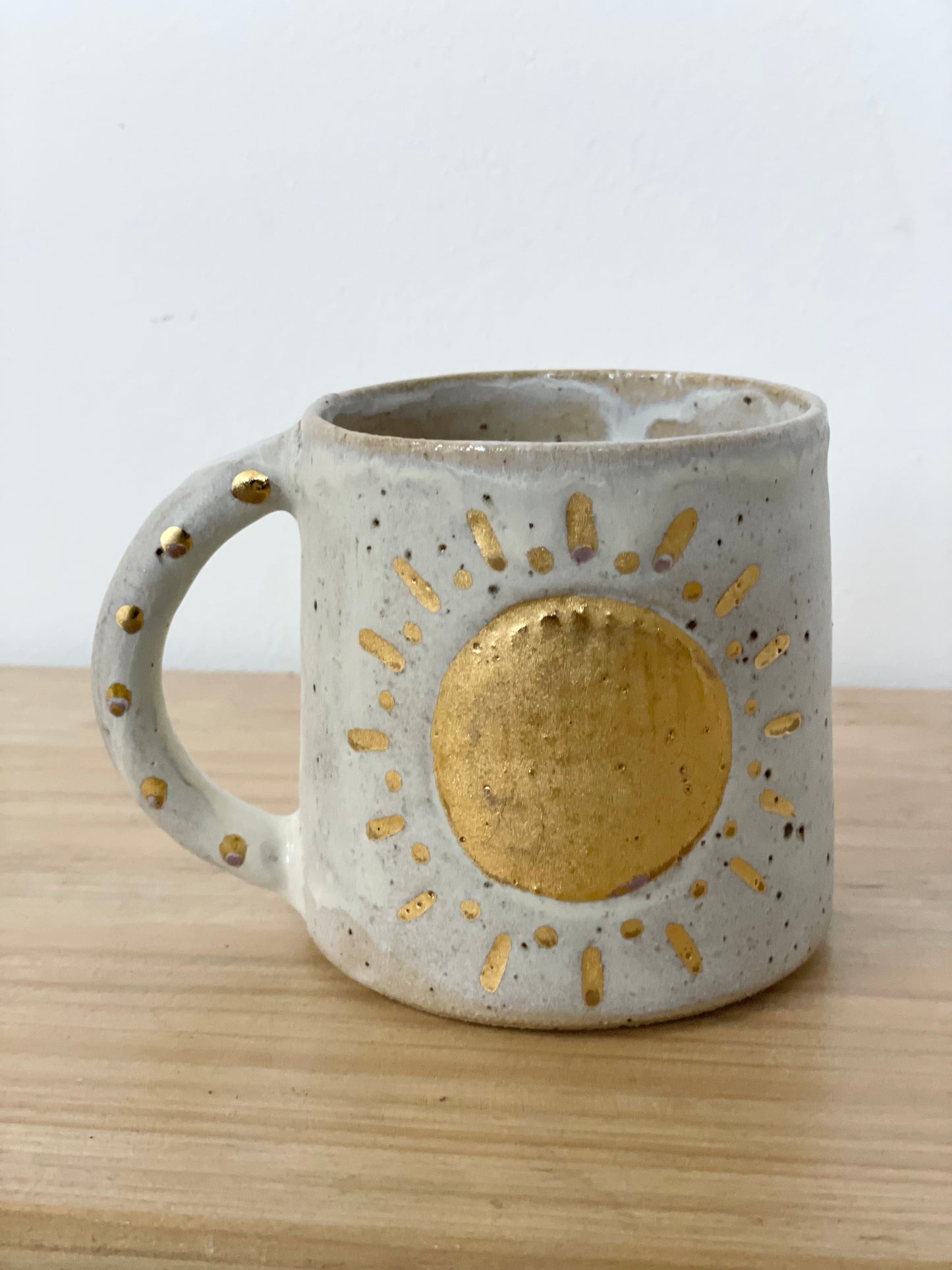 Ceramic 24k Gold Sun mug