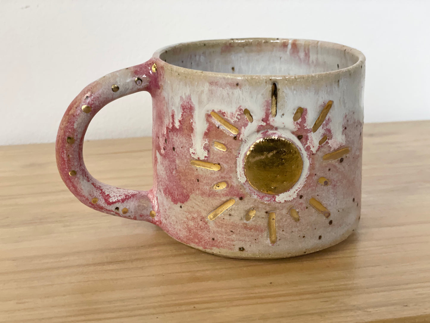 Ceramic 24k Gold Sun mug