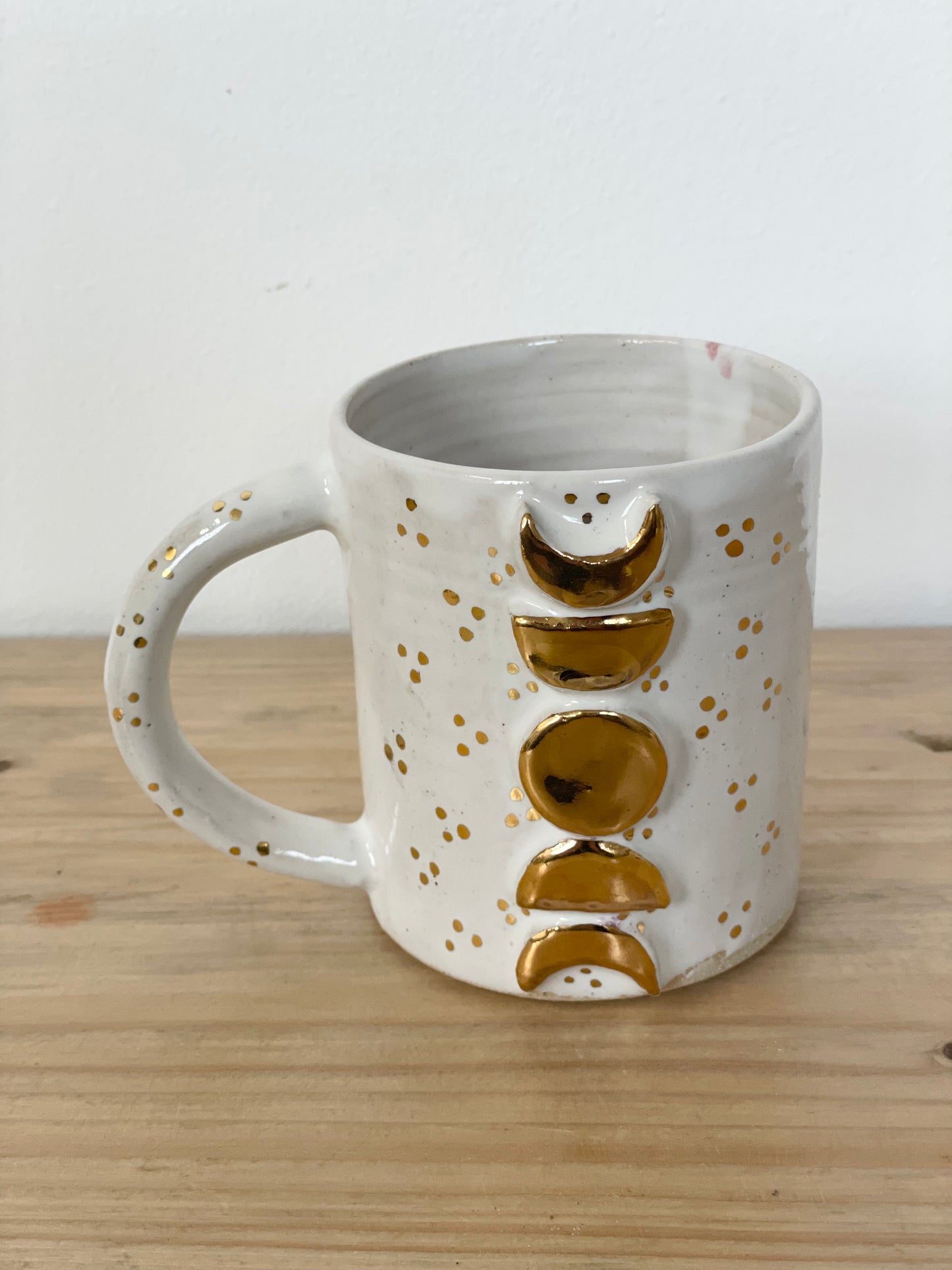 Ceramic 24k Gold moon phases mug