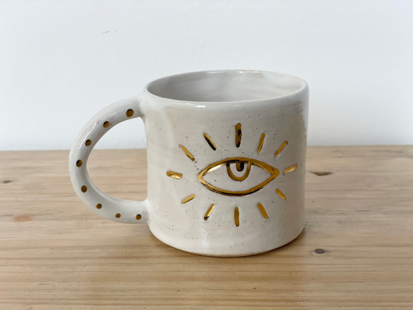 Ceramic 24k Gold eye mug