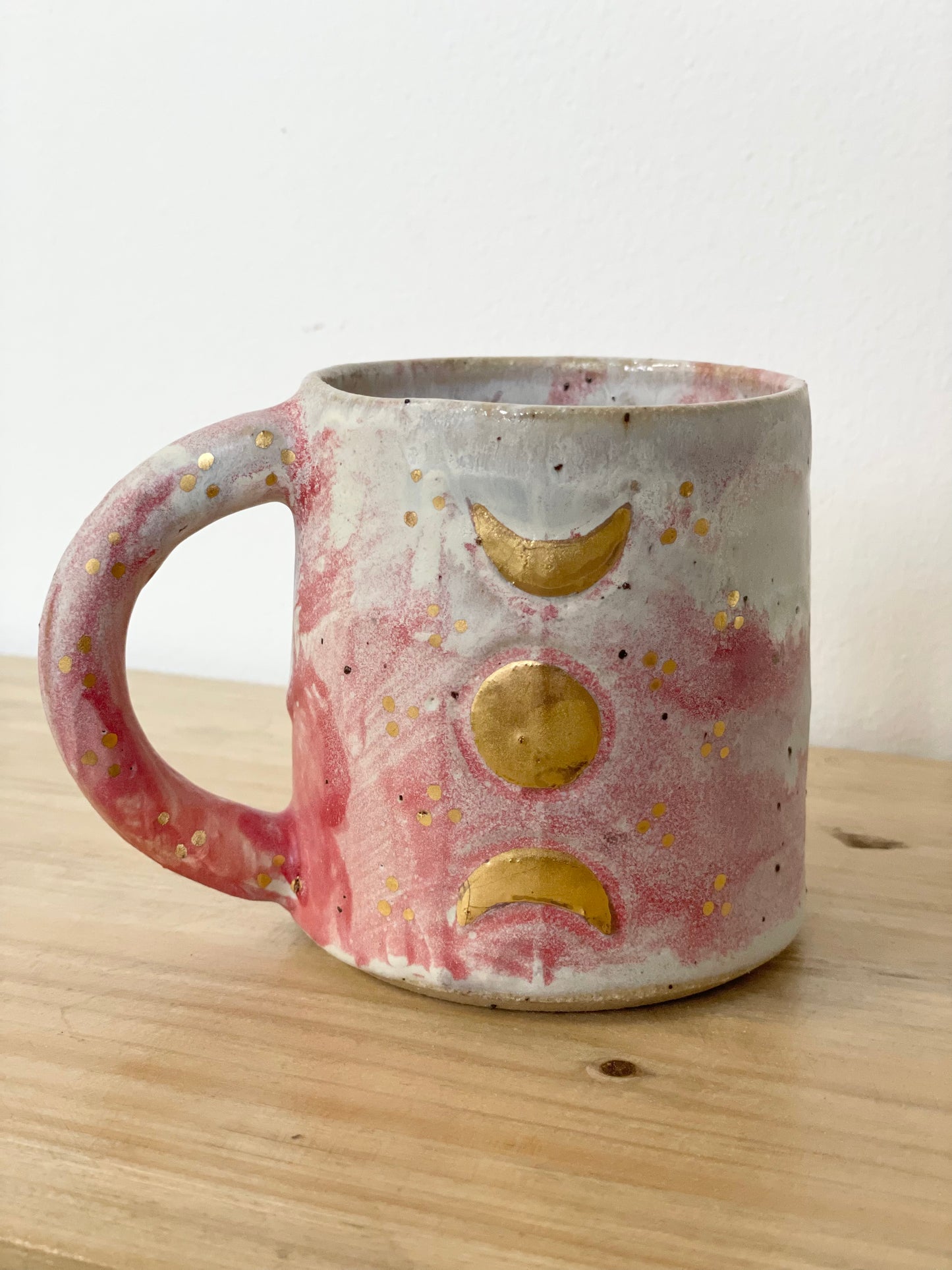 Ceramic 24k Gold moon phases mug