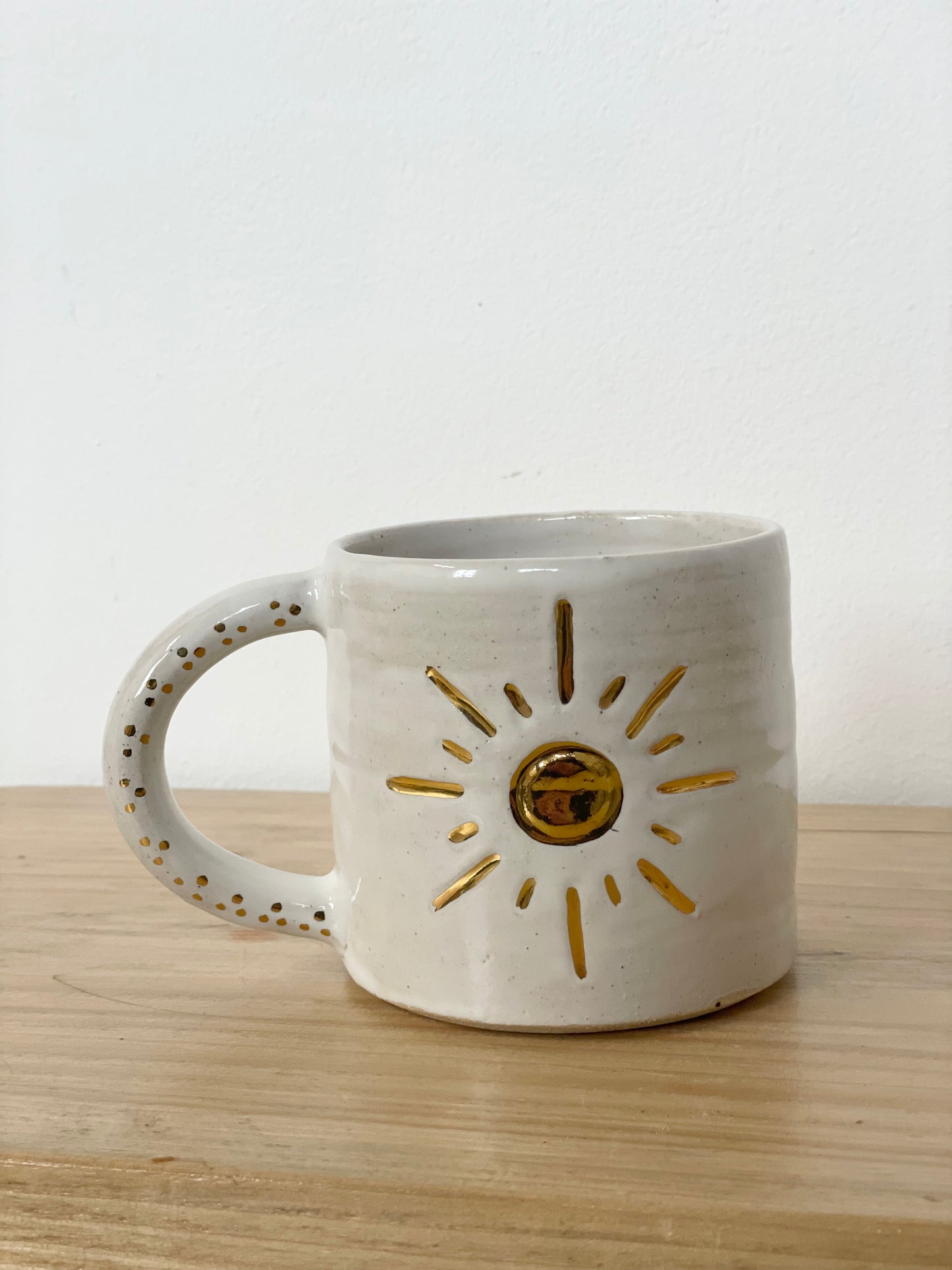 Ceramic 24k Gold Sun mug