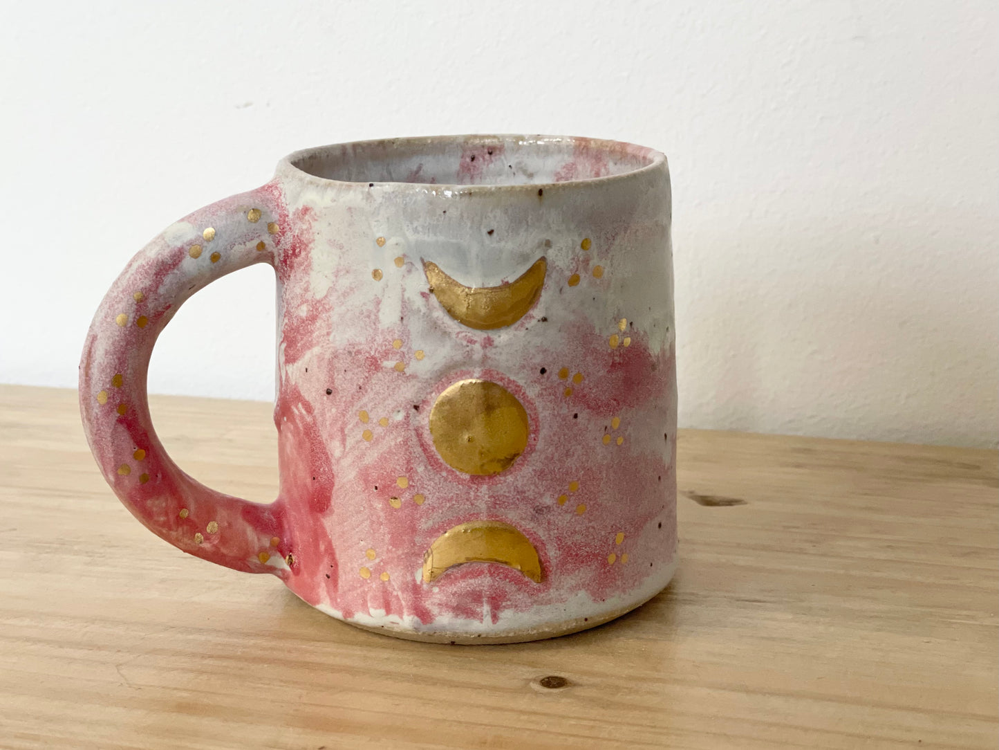 Ceramic 24k Gold moon phases mug