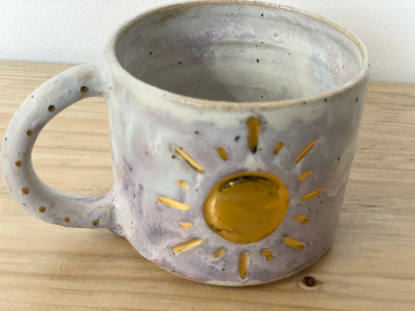 Ceramic 24k Gold Sun mug