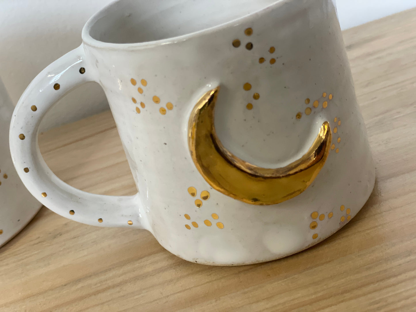 Ceramic 24k Crescent moon mug