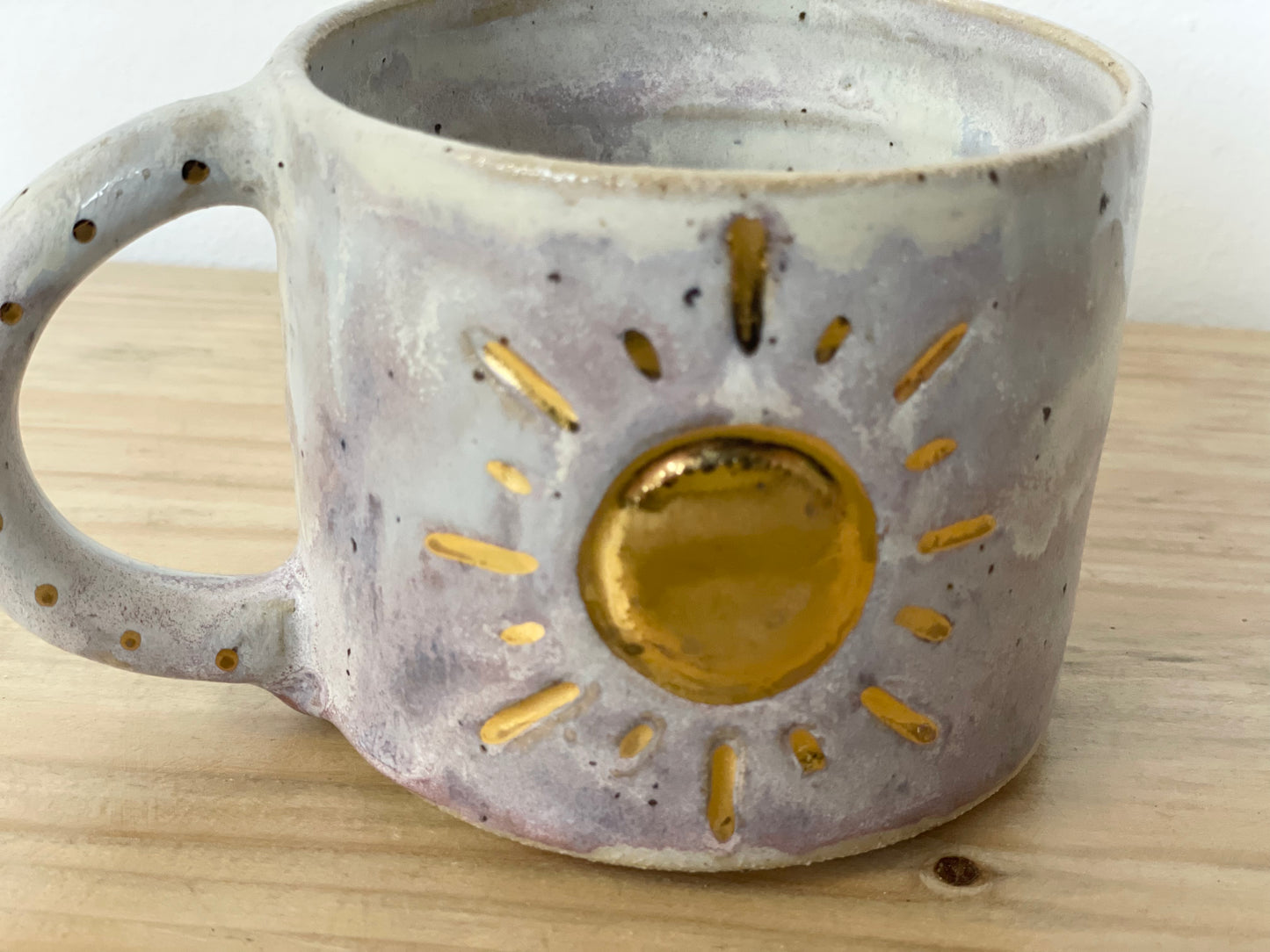 Ceramic 24k Gold Sun mug