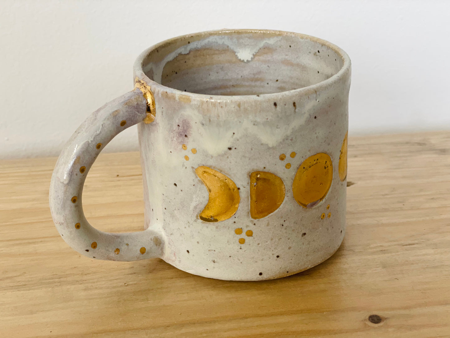 Ceramic 24k Gold moon phases mug