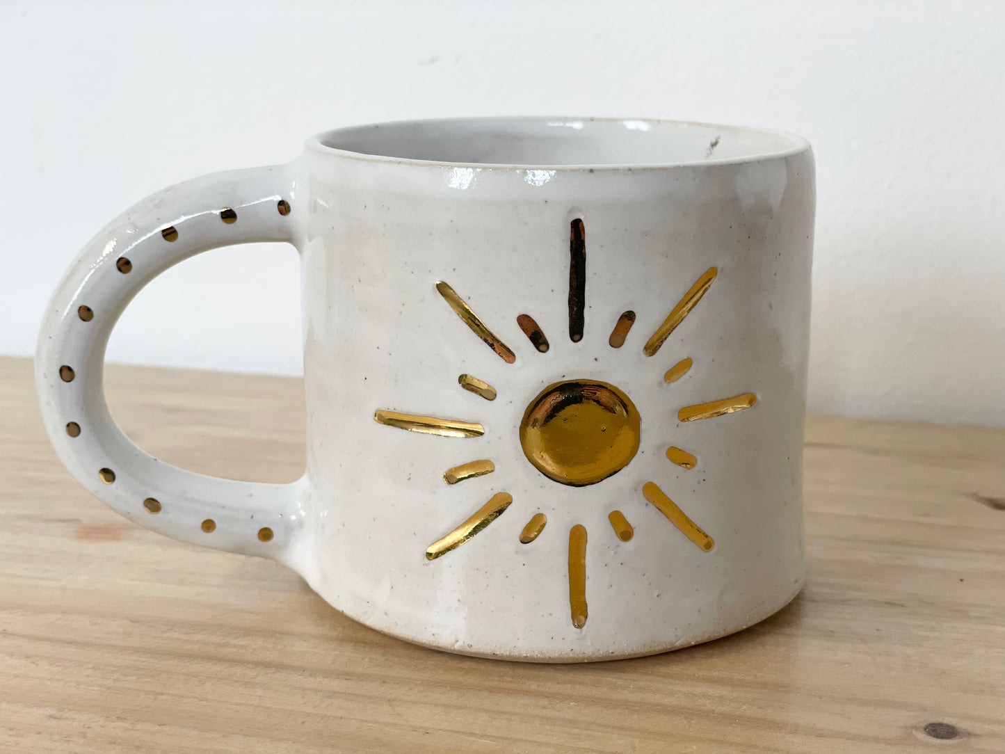 Ceramic 24k Gold Sun mug