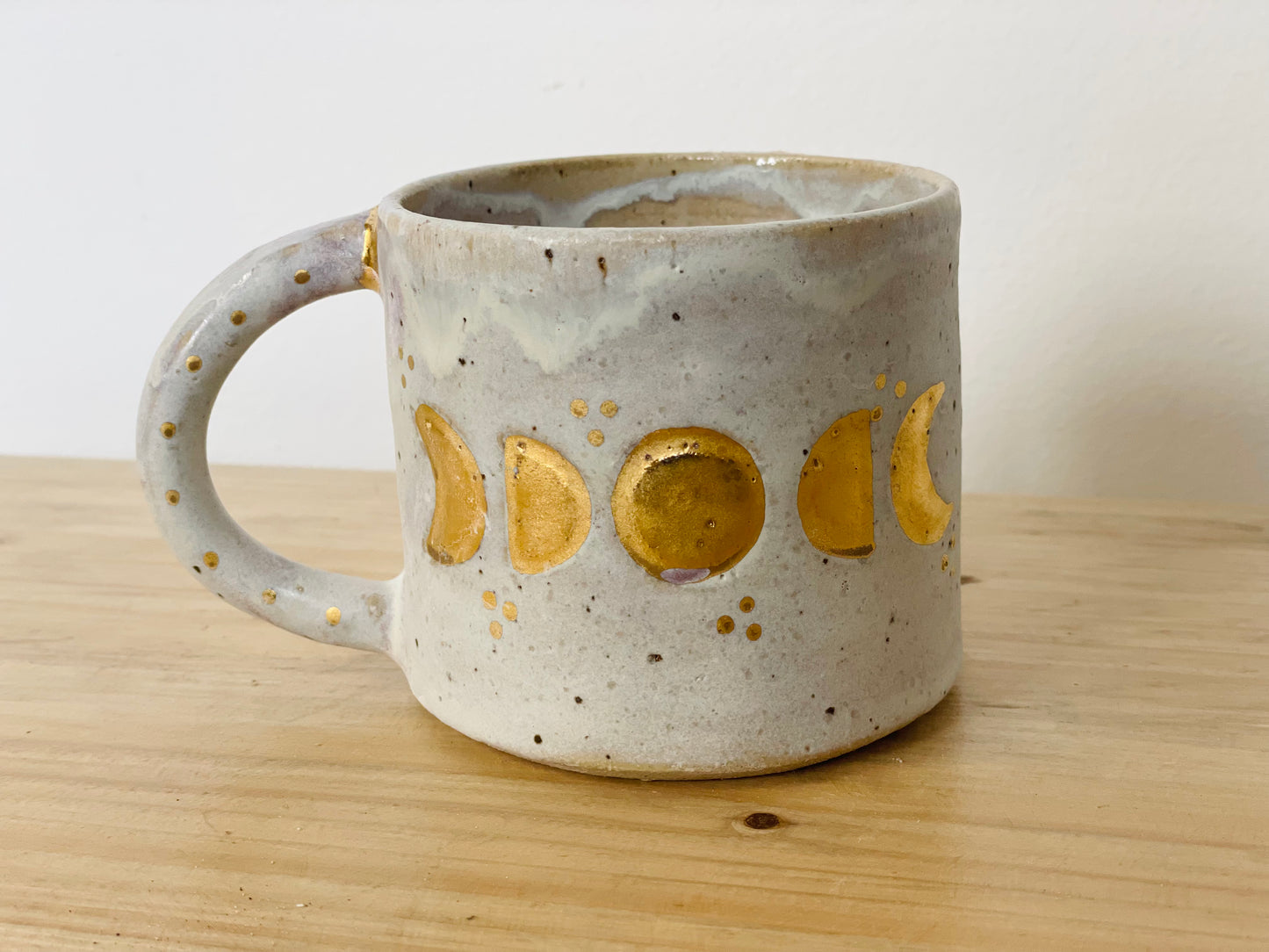 Ceramic 24k Gold moon phases mug