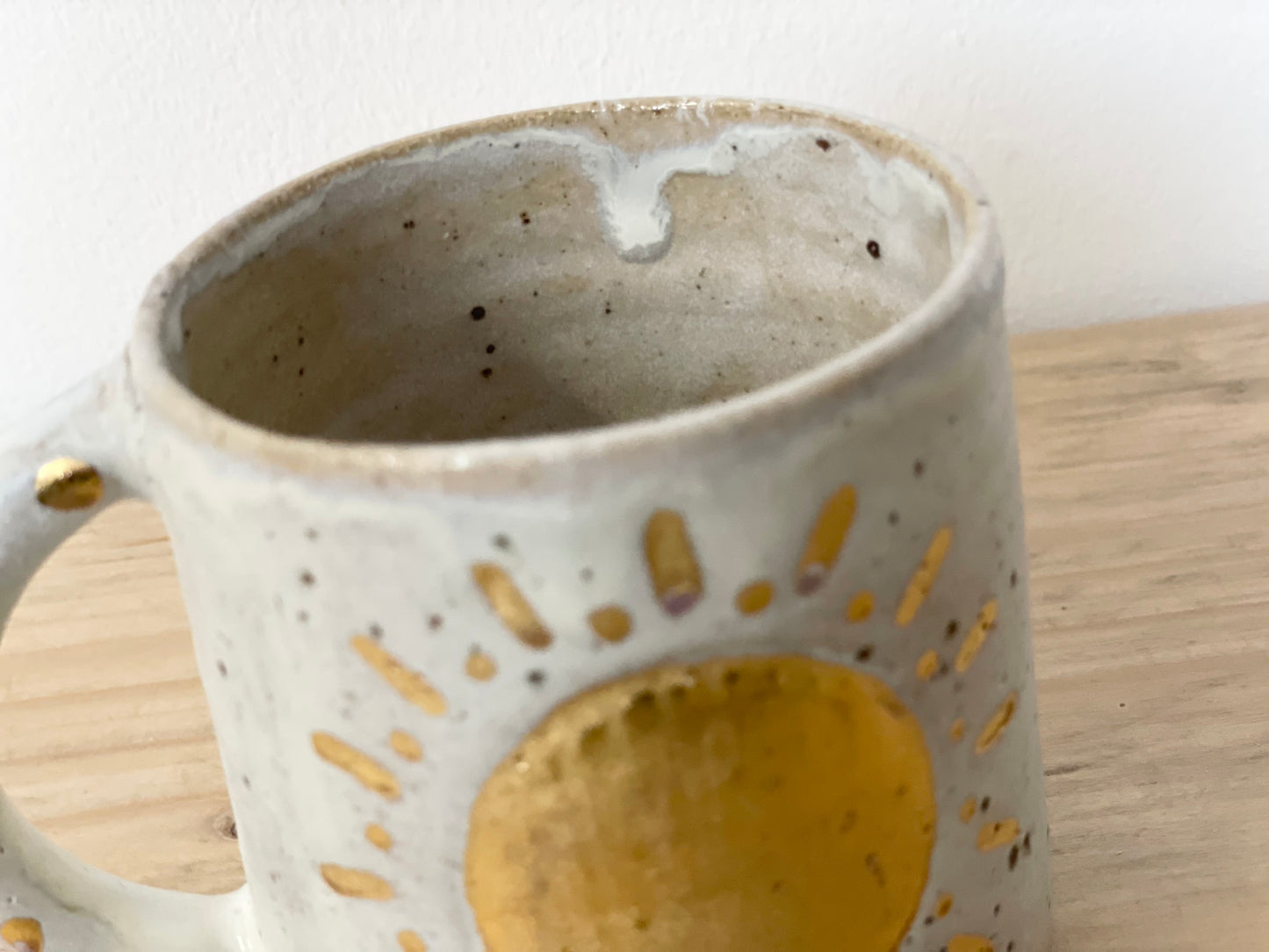 Ceramic 24k Gold Sun mug