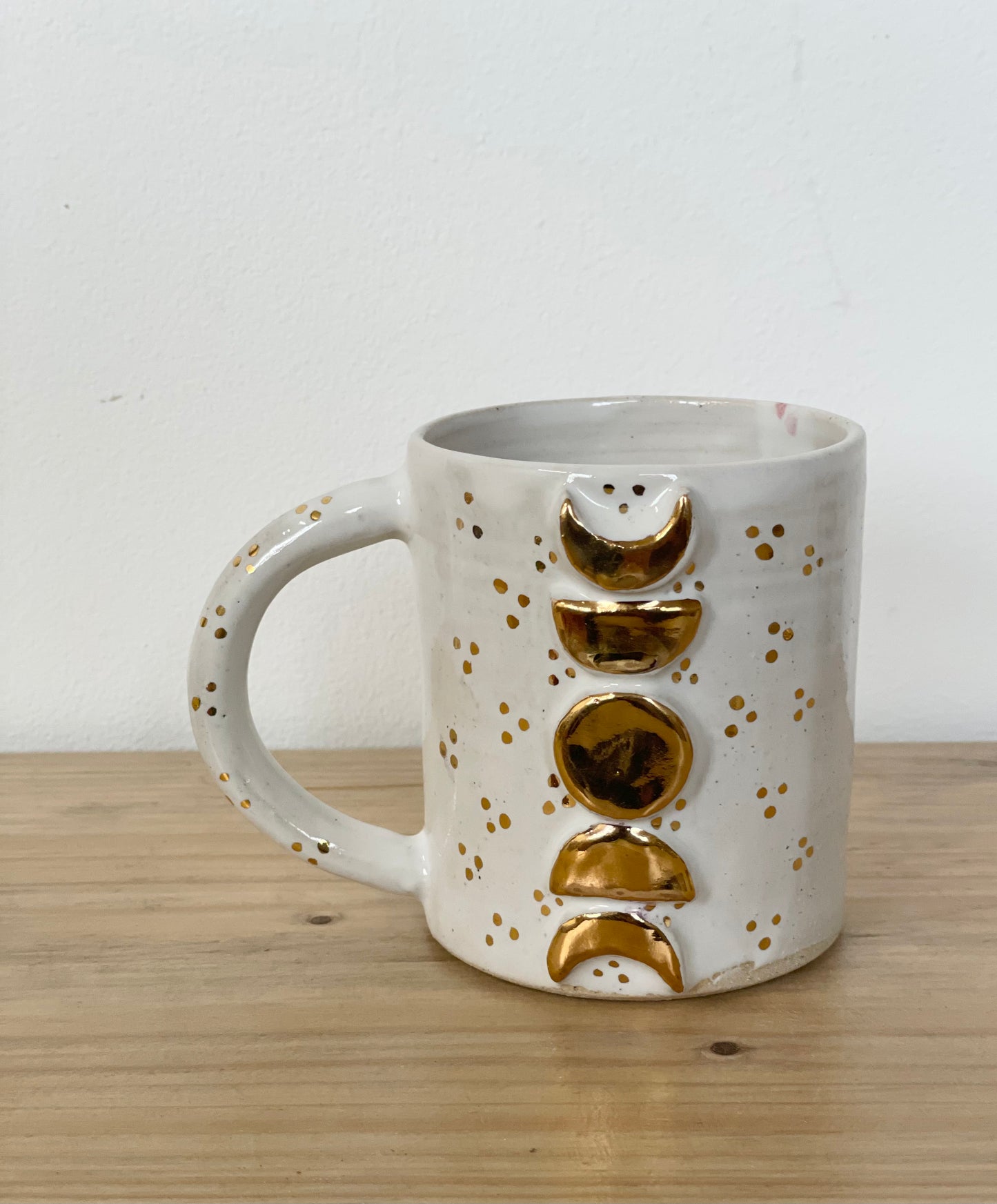 Ceramic 24k Gold moon phases mug