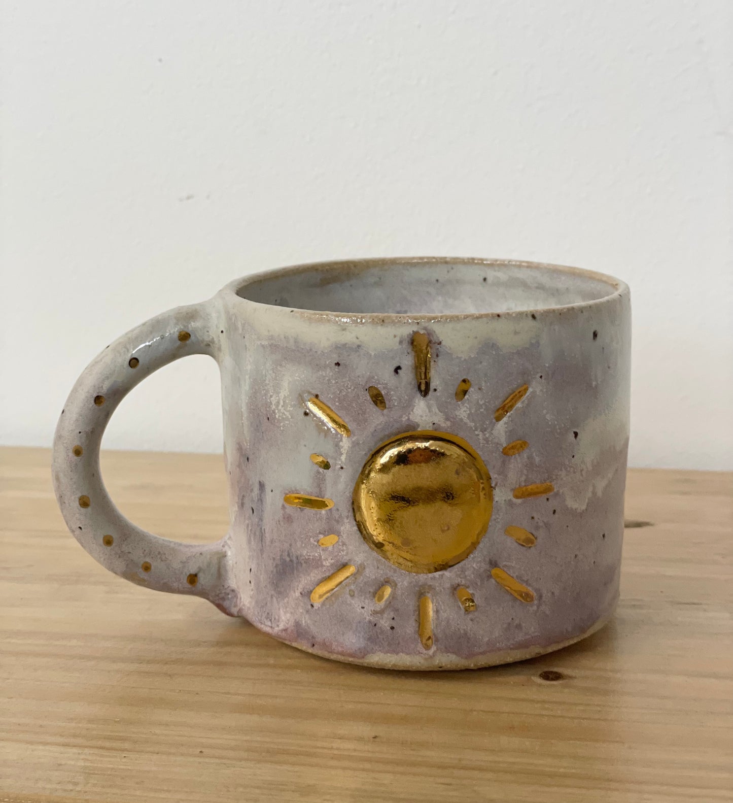 Ceramic 24k Gold Sun mug