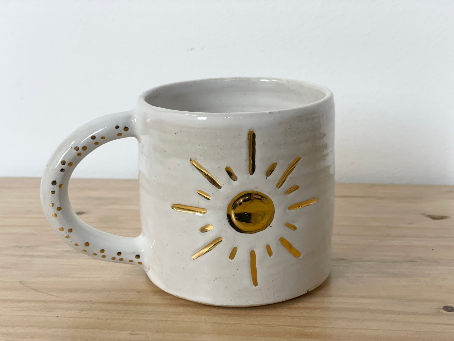 Ceramic 24k Gold Sun mug