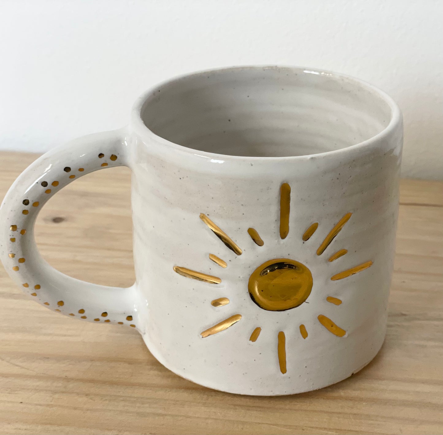 Ceramic 24k Gold Sun mug