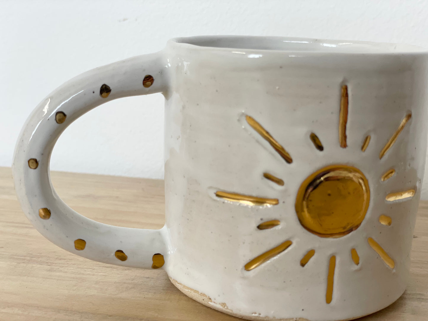 Ceramic 24k Gold Sun mug