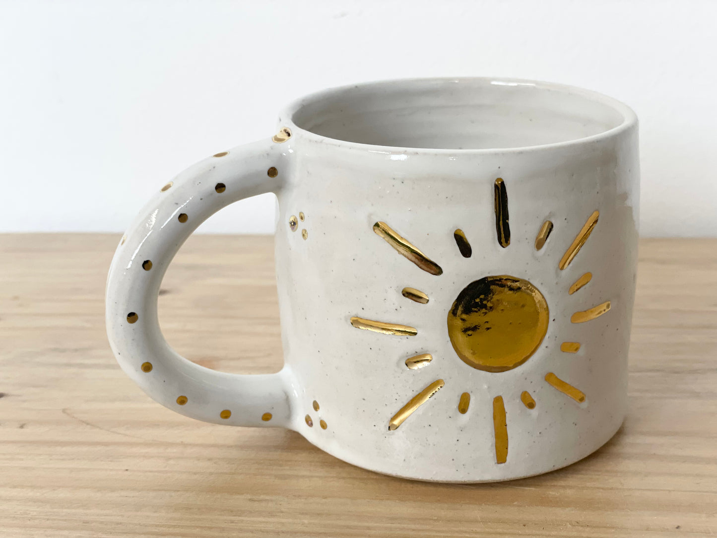 Ceramic 24k Gold Sun mug